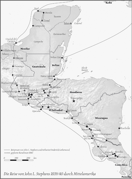 Reiseroute John Stephens